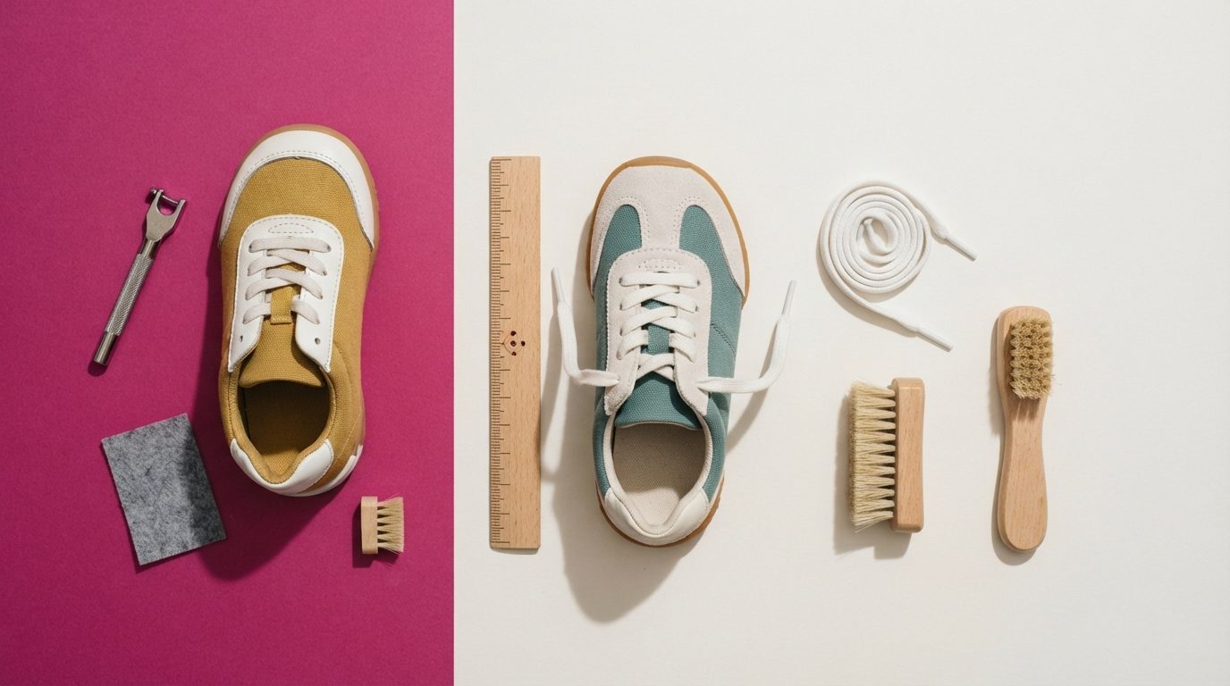 Illustrationsbillede: Sneakers størrelse 24: sådan måler du barnets fod